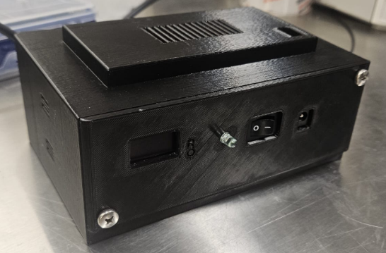 Back view of a detector unit showing the connectors.
