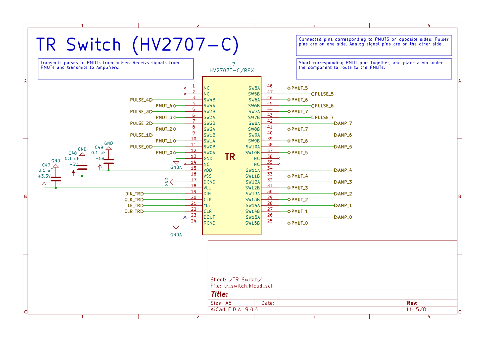 PMUT breakout header schematic.